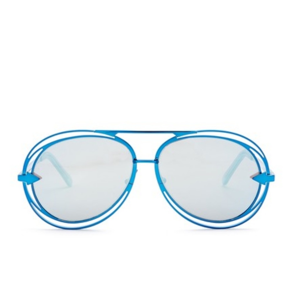 KAREN WALKER Jacques Navy Aviator Sunglasses - Picture 6 of 8